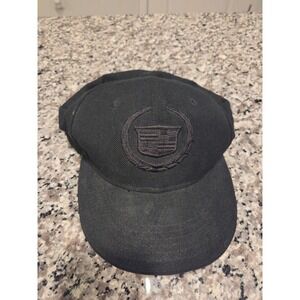 Cadillac GM Licensed Black Embroidered Wool Blend Baseball Hat Cap L/XL 60cm